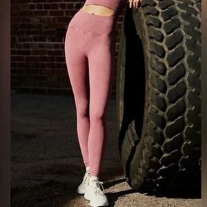 Free People Movement Good Karma Ribbed Leggings Rose XS/S